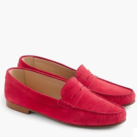 J. Crew Shoes - J Crew James Pink Suede Loafer